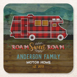 Motorhome RV Campare Resa Skåpbil Lantlig Underlägg Papper Kvadrat