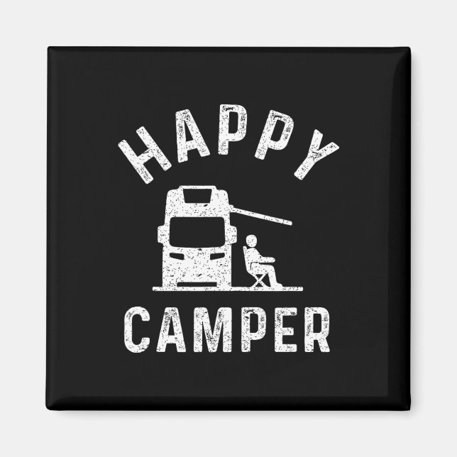 Motorhome T-shirts Glada Campern  Magnet (Framsidan)