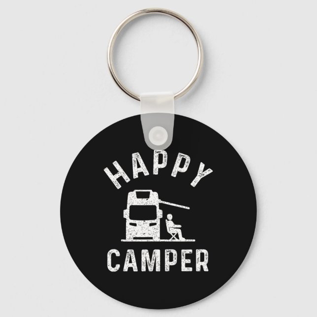 Motorhome T-shirts Lyckliga Campare Nyckelring (Framsida)