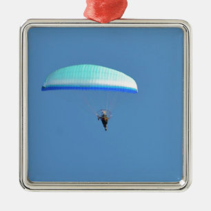 Motoriserad paraglider julgransprydnad metall