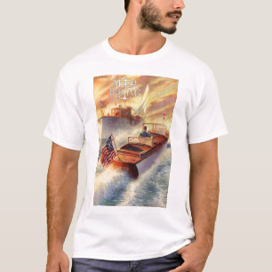 Motorisk fartygT-Shirt. för vintage Tee Shirt