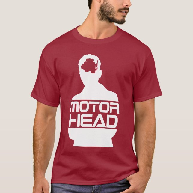 motorisk head vitlogotyp tee shirt (Framsida)