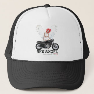 Motorisk legend för röd ängelCafeRacer Truckerkeps
