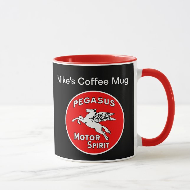 Motoriskt sporttema för Retro Monogram Mugg (Höger)