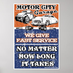 MOTORISKT STADSGARAGE 2 POSTER