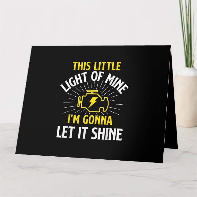 Motorkontrollljus - Automatisk mekanism för bilGuy Kort (Framsida)