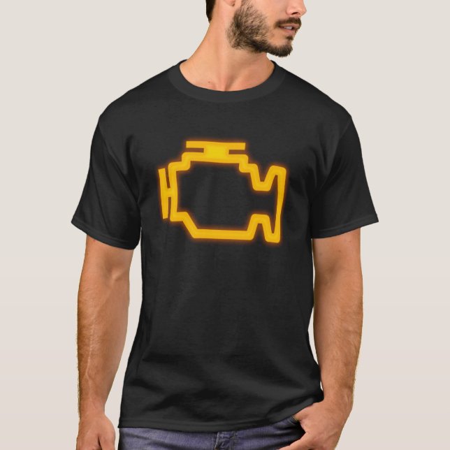 Motorljus för bilkontroll t shirt (Framsida)