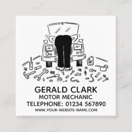 Motormekanik Fyrkantigt Visitkort