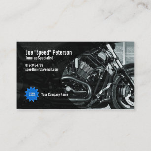 Motormotorcykeltjänst, Grått Affärskort Visitkort