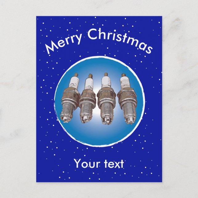 Motorns tändstift helg vykort (Framsida)