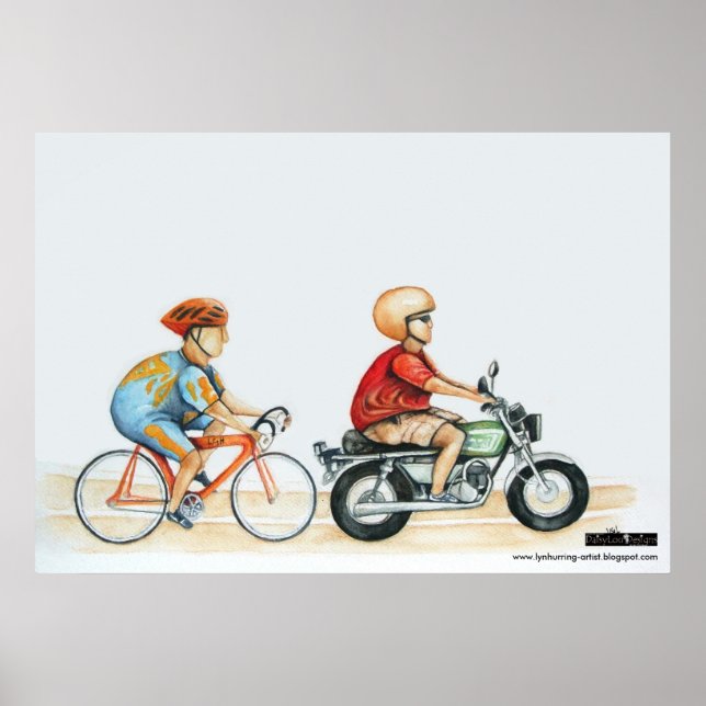 Motorpacing vid velodrome poster (Framsidan)