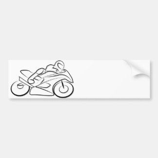 Motorrad Rennen fahren Bildekal