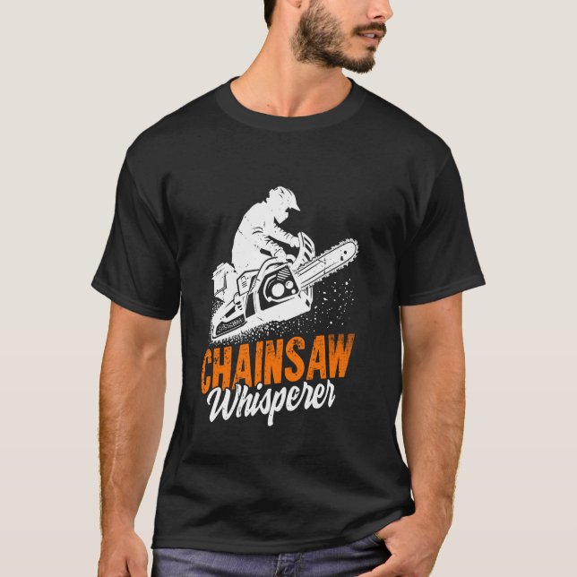 Motorsåg Viskare Motorsåg T Shirt (Framsida)