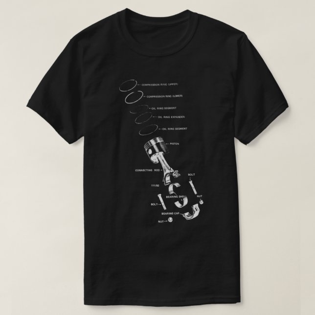 Motorspiston T Shirt (Design framsida)