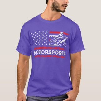 Motorsport Amerikansk Flagga Racing Sport pojke T Shirt