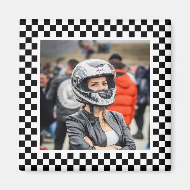 Motorsport med foto magnet (Framsidan)