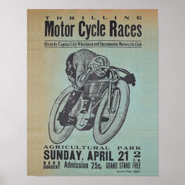 Motorsportsaffisch Poster (Framsidan)
