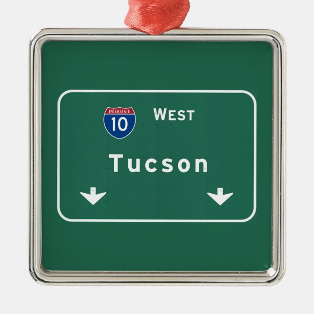 Motorväg för huvudväg för Tucson Arizona az Julgransprydnad Metall (Framsidan)