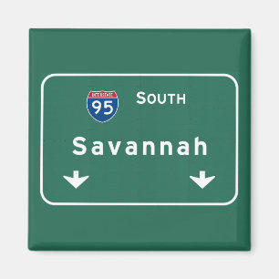 Motorväg för SavannahGeorgia ga Interstate Magnet
