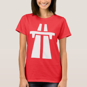 Motorväg Motorway, Autobahn - vit T-shirt