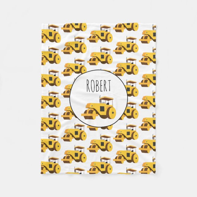 Motorvagnsanläggning Lastbil Boys Namn Fleecefilt (Framsidan)