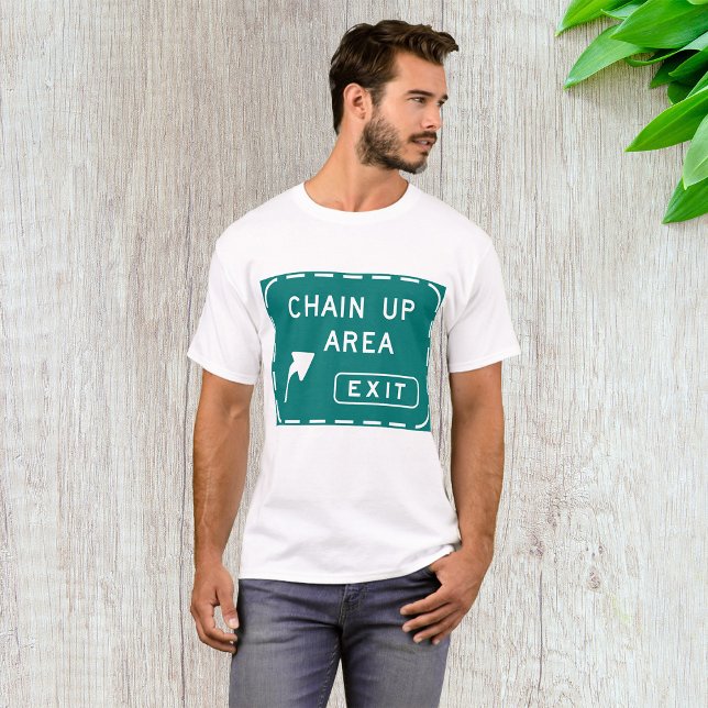 Motorvägskylt för kedjeupp område t shirt (Skapare uppladdad)