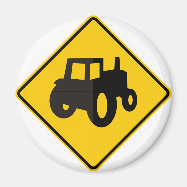 Motorvägsskylt för lantbruksmaskiner magnet (Framsidan)