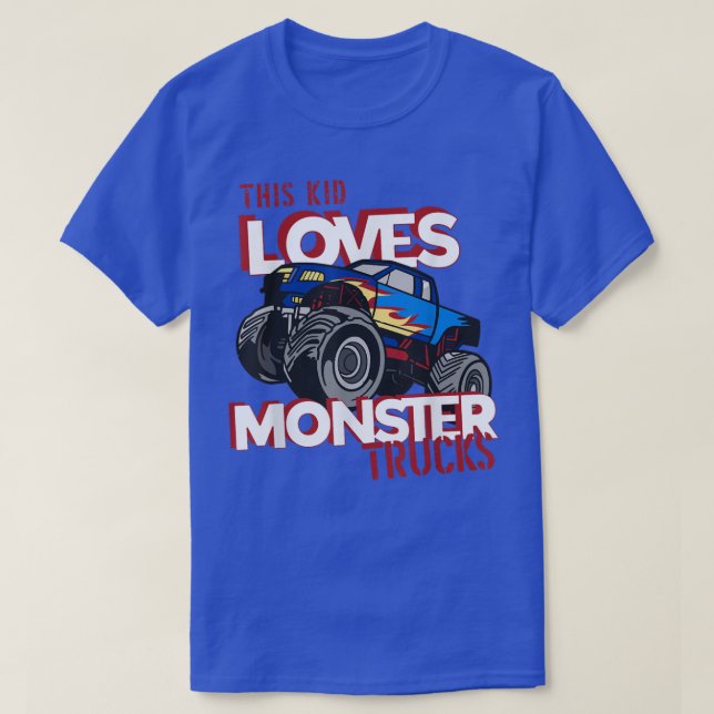 Motosport I Trucker Kid I Kid Kärlek Monster T T Shirt (Design framsida)
