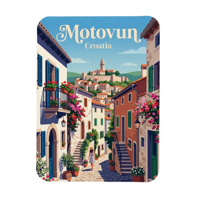 Motovun Alley Kroatien Magnet (Vertikal)