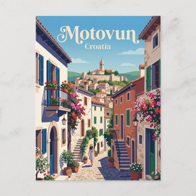 Motovun Alley Kroatien Vykort (Framsida)