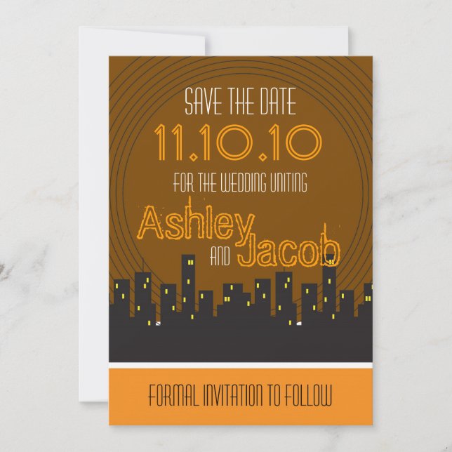 Motown-inbjudan Spara Datumet (Framsida)