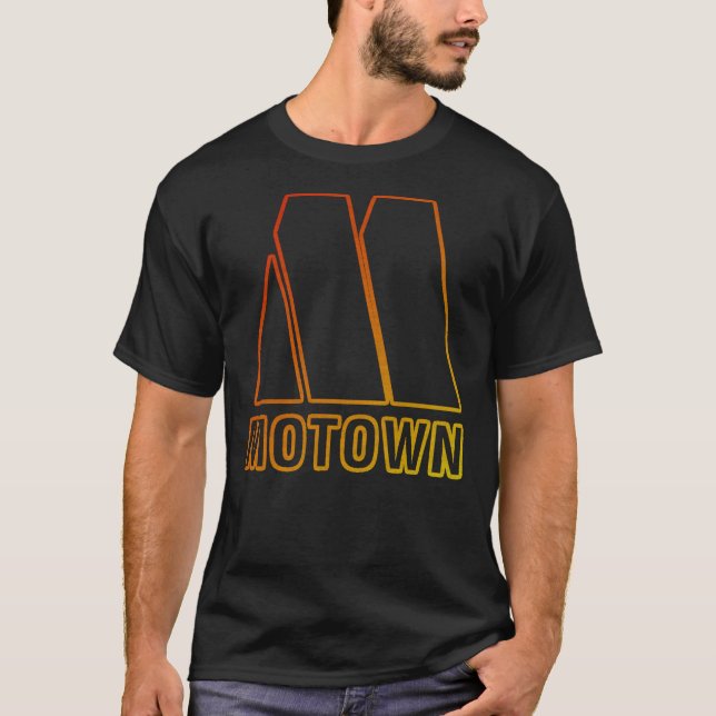 Motown Records - Logotyp med konturer   T Shirt (Framsida)