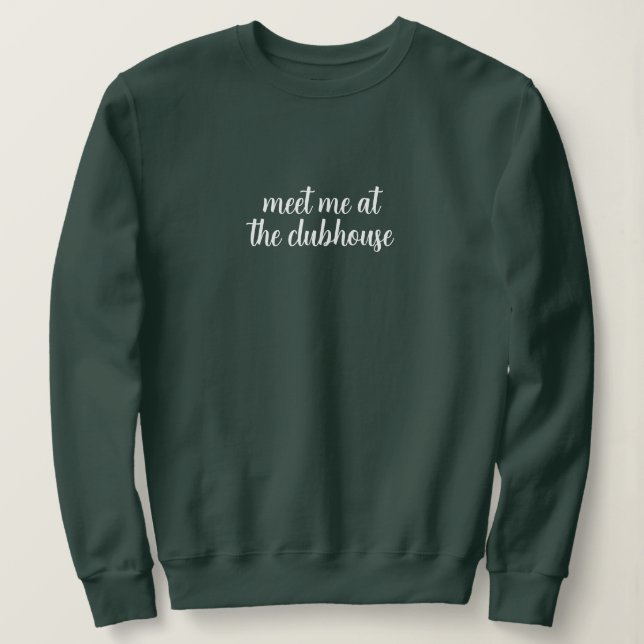 Möts på klubbhuset | Golfens övningspass T Shirt (Design framsida)