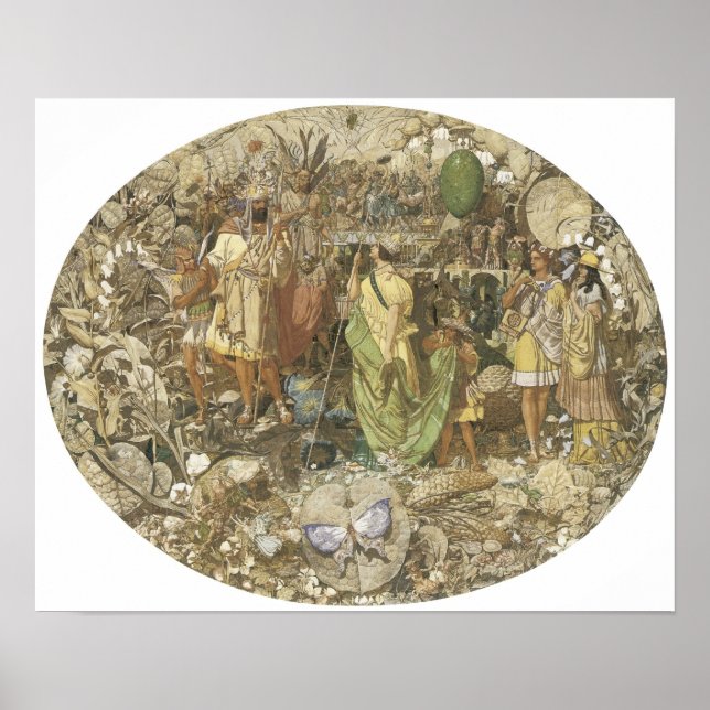 Motsägelse: Oberon och Titania, 1854-58 Poster (Framsidan)