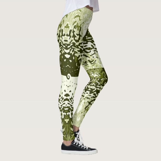 Motsatser Attraherar Löv Gröna Leggings (Höger)
