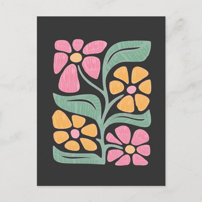 MOTSÄTT Blommig Anti Trump Politisk Protest  Meddelande Vykort (Framsida)