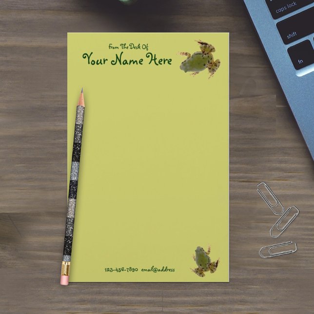 Motsatt klättrande Grönt Frogs Close-Up Photograph Brevpapper (Skapare uppladdad)