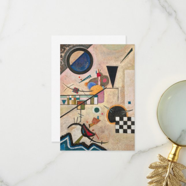 Motsatt överenskommelse av Wassily Kandinsky Tack Kort (Fram/Back In Situ)