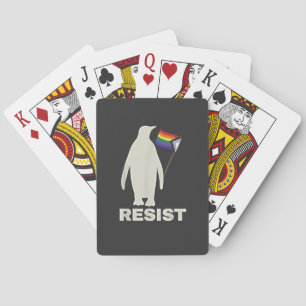 Motsätta penguin mot tarifferna för HBT-antitrumpu Casinokort