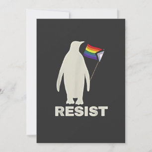 Motsätta penguin mot tarifferna för HBT-antitrumpu Julkort