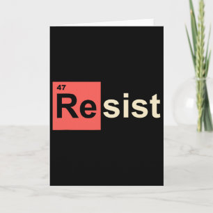 Motstå 47 Trump Element Kemiskt Symbol Kort