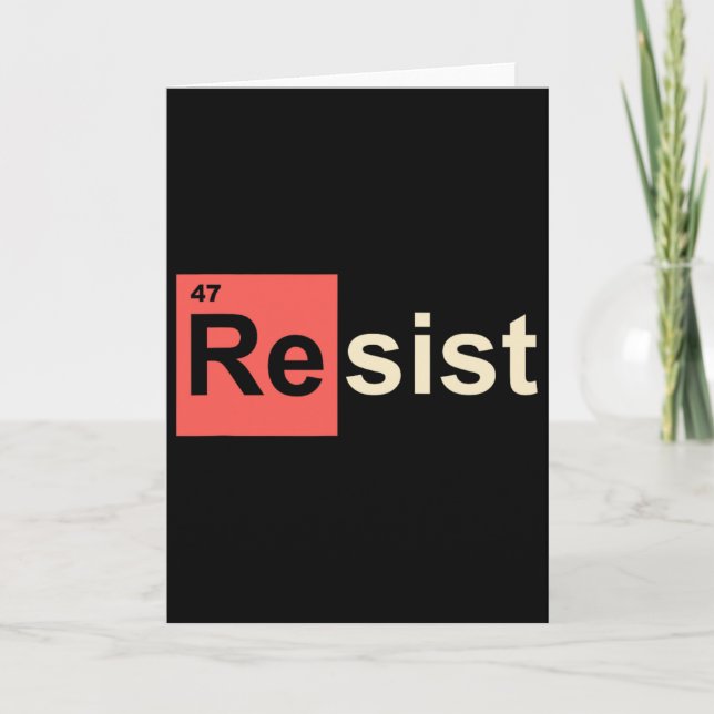 Motstå 47 Trump Element Kemiskt Symbol  Kort (Framsida)