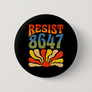 Motstå 8647 Blomma Anti-trump Mänskliga Rättighete Knapp