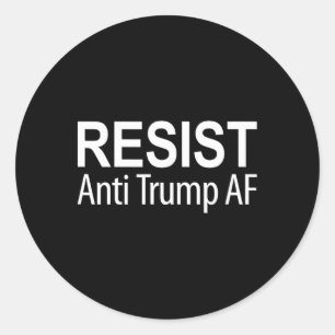 Motstå - Anti Trump Af - Runt Klistermärke