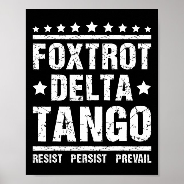 Motstå - Bestå Republikansk Meme Rollig Foxtrots D Poster (Framsidan)