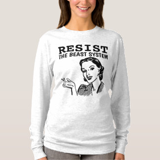 MOTSTÅ BJÄSTSYSTEMET RETRO KVINNA T-SHIRTAR TEES T SHIRT