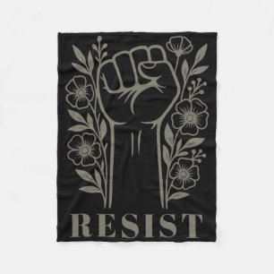 Motstå Blommig Antitrump Politisk Protest Anti Tr Fleecefilt
