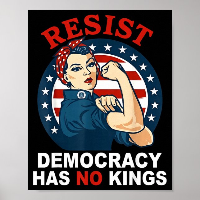 Motstå demokrati har kungar kvinnas flicka amerika poster (Framsidan)