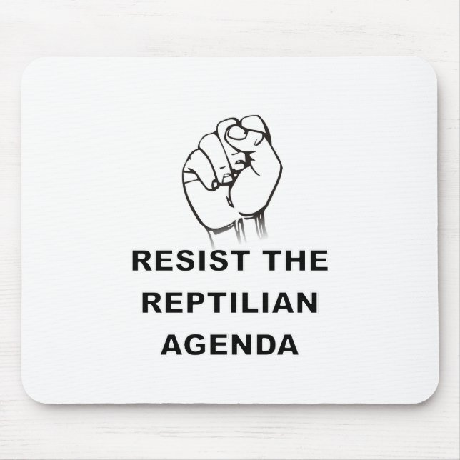 Motstå det reptila agendan musmatta (Framsidan)
