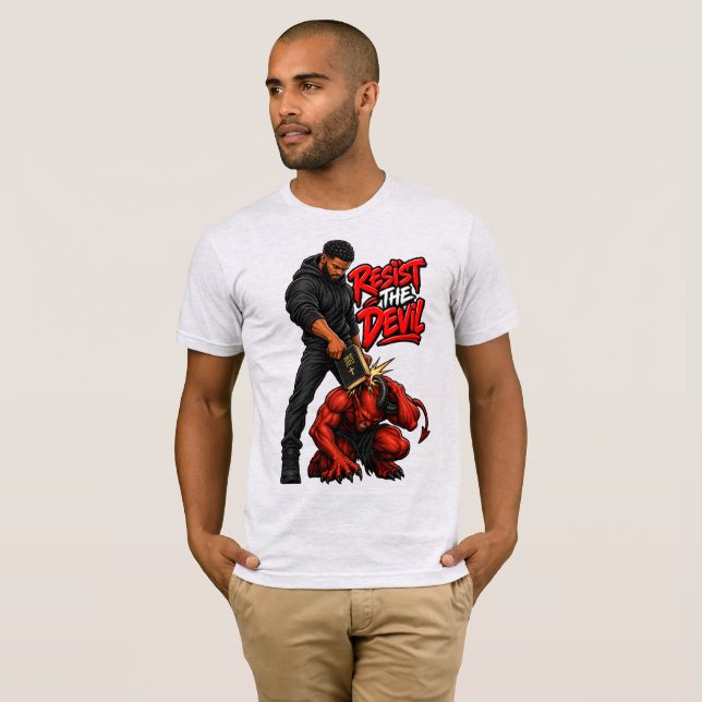 Motstå Djävulen T Shirt (Hel framsida)
